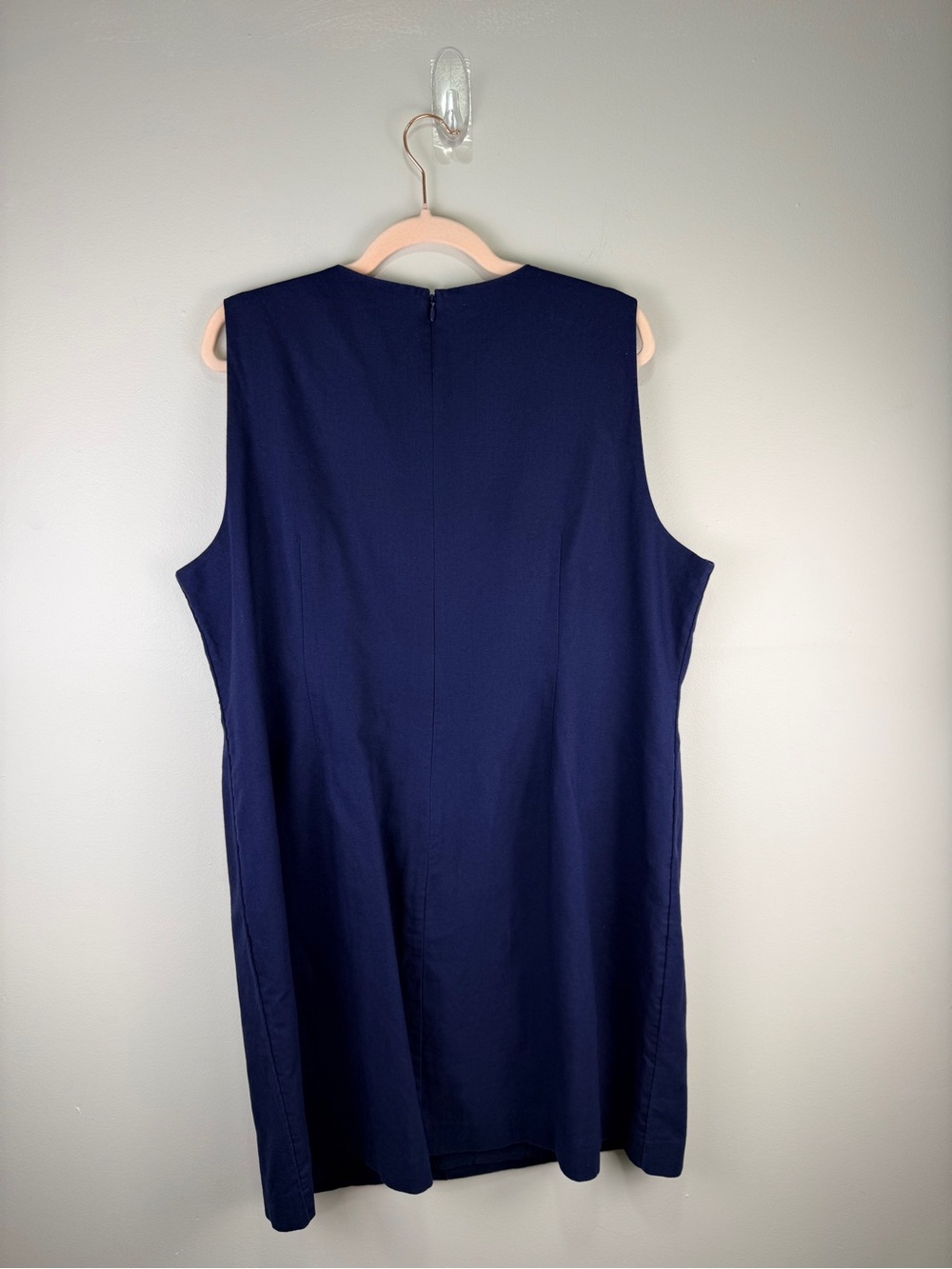 J crew Navy Sleeveless Button-Front Sheath Dress 18 - Picture 4 of 4